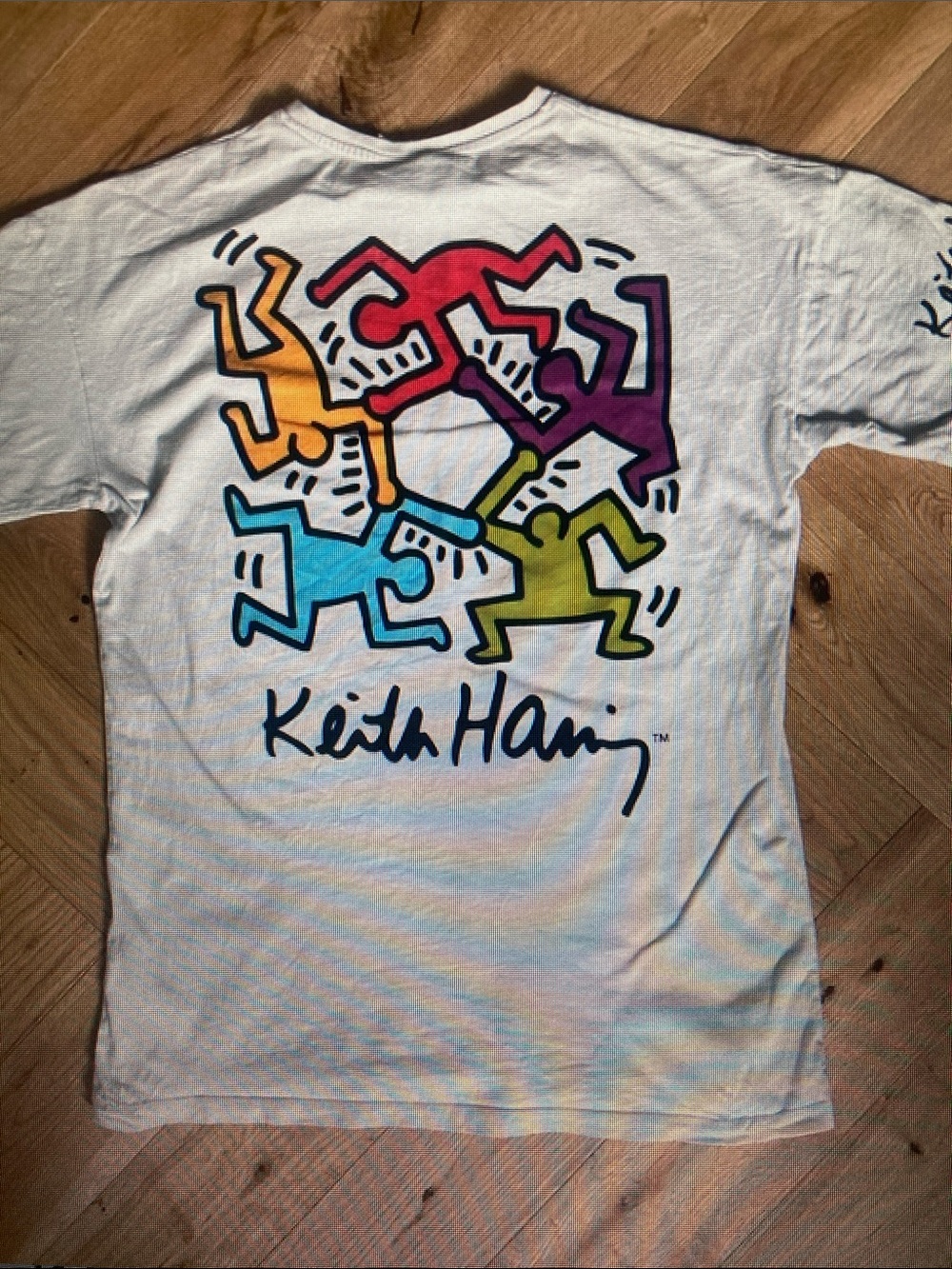 Zara Kids White T-Shirt with Colorful Dancing Figures